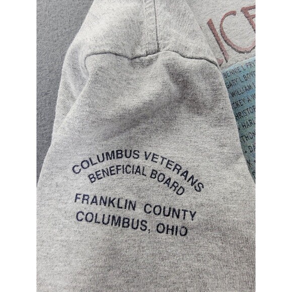 Price of Freedom Shirt Mens XL Gray Patriotic Veterans Memorial Graphic Made USA - Picture 6 of 10